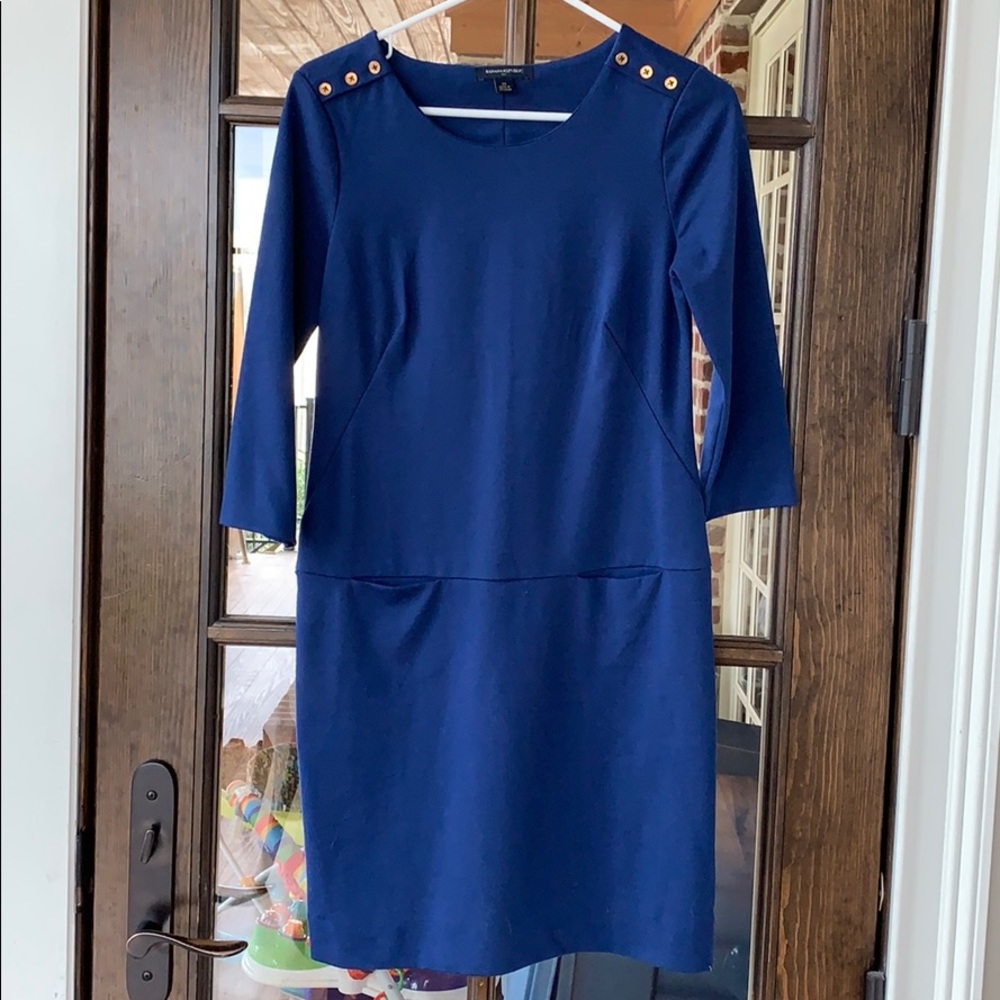 Royal blue banana republic dress